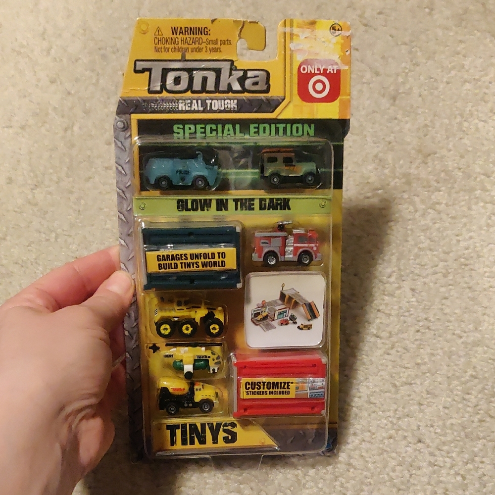 New!Tonka Special Edition Glow in the Dark Minis Toy Set Real Tough Y2K